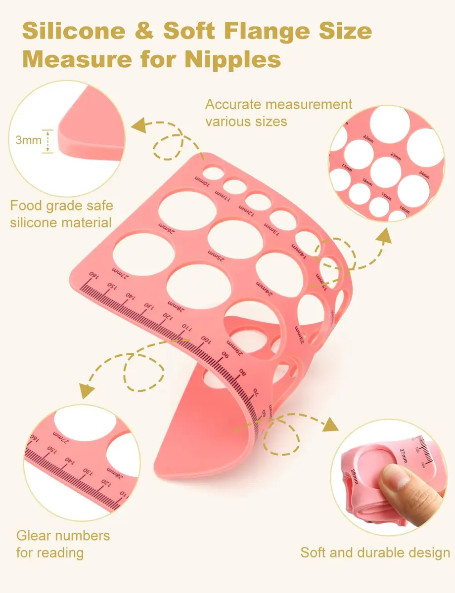 Bjabtan Wearable Breast Pump Bag with Nipple Ruler & Tray | Yellow, Holds 2 Pumps - view 5