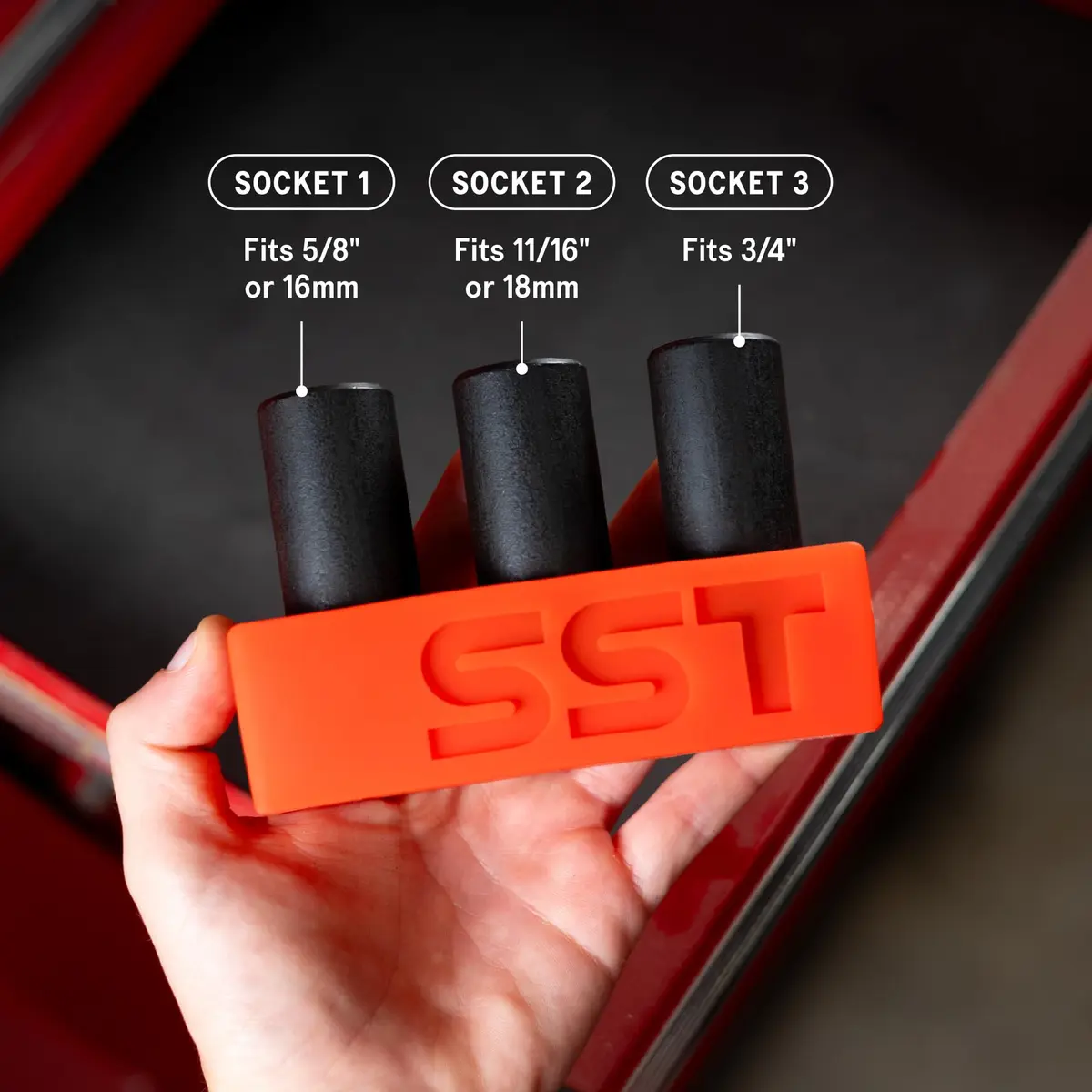Stupid Simple Tools Tap Socket Wrench Adapter Set - 3-Piece Set - Fits Taps Up to 3/4" - 1/2" Drive - view 3
