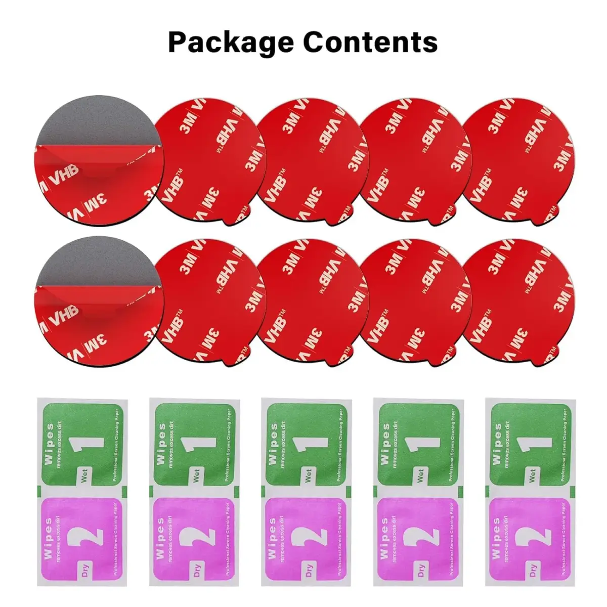 APPS2Car 10 Pack 3M VHB Double Sided Adhesive Pads 35mm (1.38 Inches) | High Bond Circle Replacement for Phone Grips - view 7