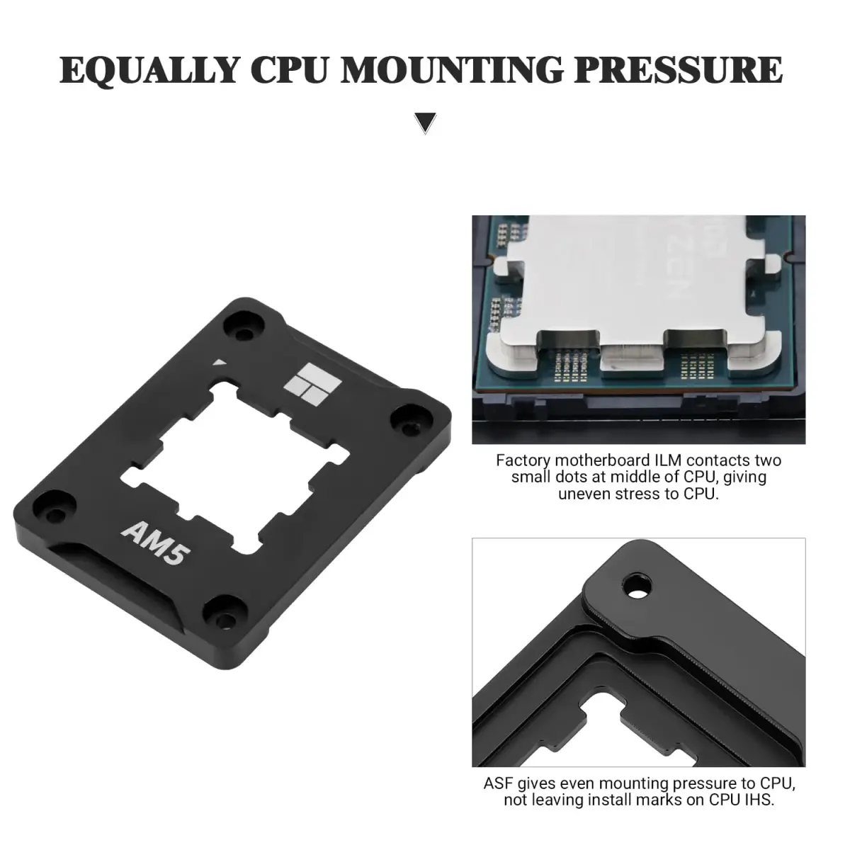Thermalright ASF Black V2 AM5 CPU Holder | Corrective Anti-Bending Fixing Frame for AMD AM5 Socket - view 6