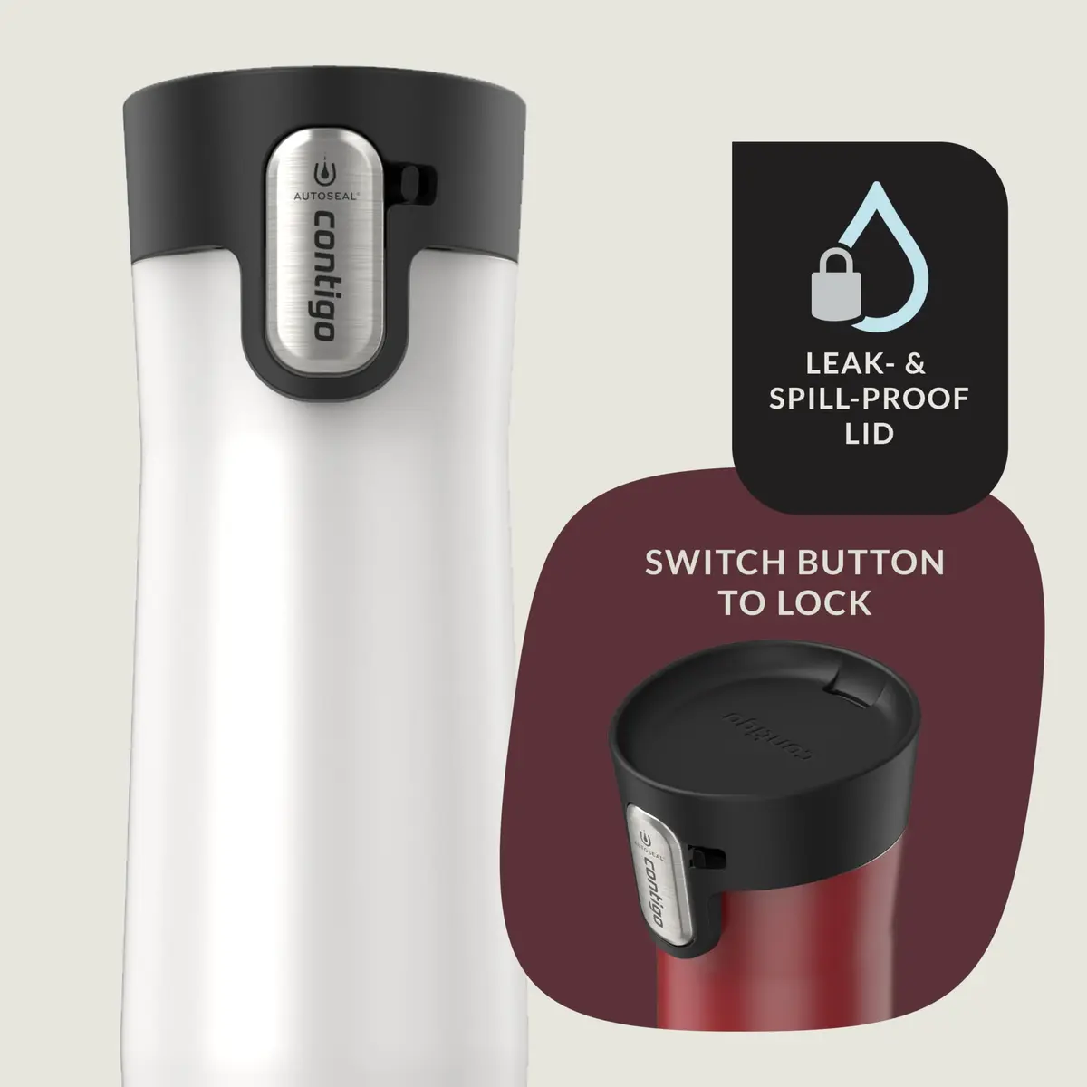 Contigo West Loop 20 oz Thermos Vacuum-Insulated Stainless Steel Travel Mug 2 Pack - view 3