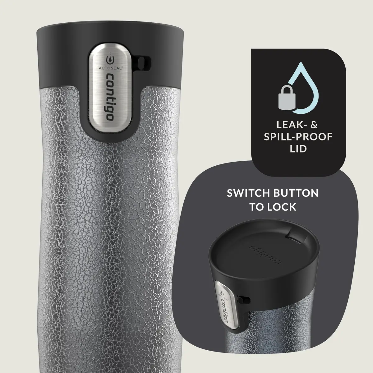 Contigo AUTOSEAL West Loop Vacuum-Insulated Stainless Steel Travel Mug 16 oz (473ml) Crystal Sake | Leak-Proof 11-Hr Hot / 24-Hr Cold - view 3