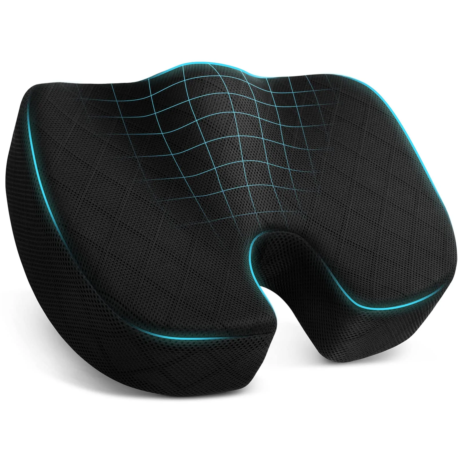 TushGuard Office Chair Seat Cushion | Ergonomic Memory Foam Pad - main product image