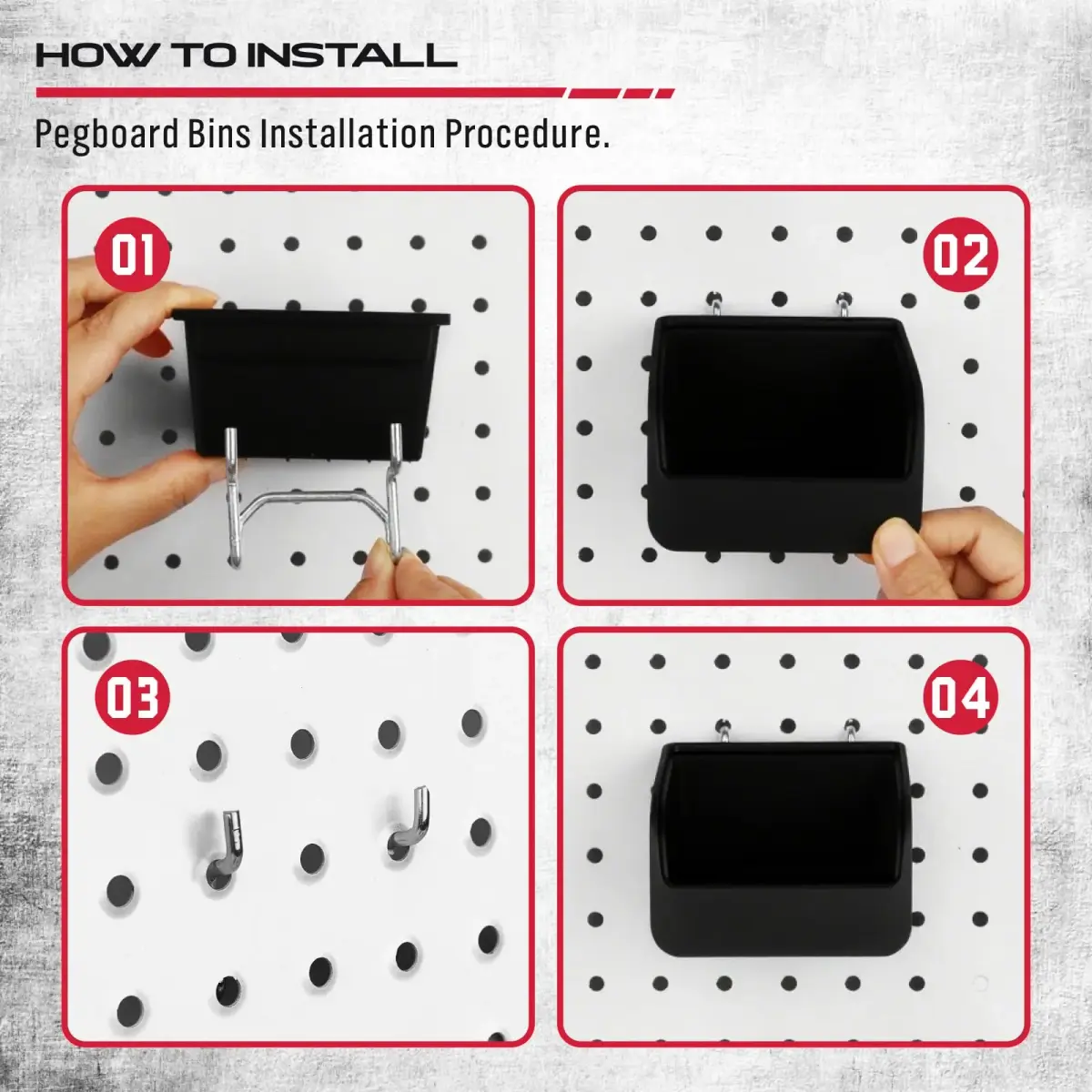 SEDY 121-Piece Pegboard Hooks Set with Bins & Utility Hangers | Black Metal Organizer for Garages & Workshops - view 6