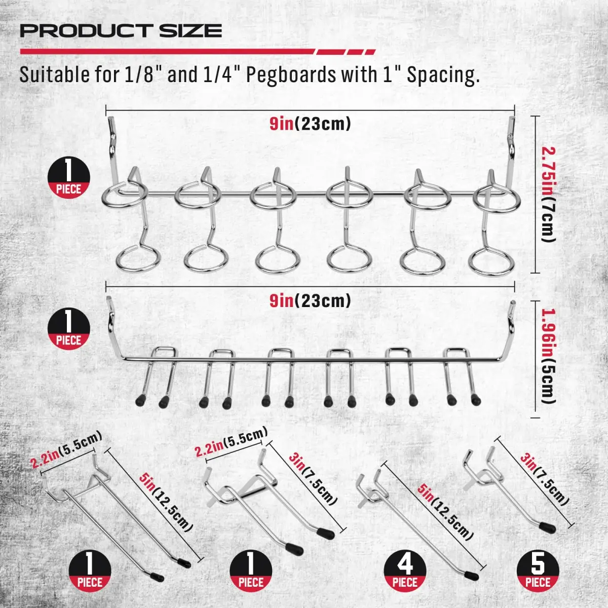 SEDY 121-Piece Pegboard Hooks Set with Bins & Utility Hangers | Black Metal Organizer for Garages & Workshops - view 3