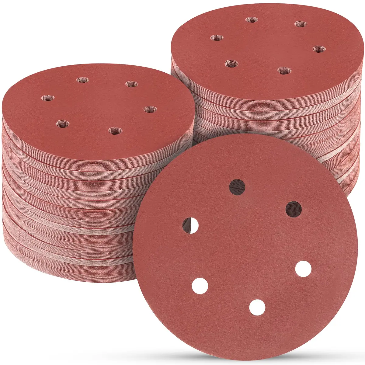 POTUINOM 6 Inch Sanding Discs 150mm (100-Pack) | 2000 Grit Aluminum Oxide Hook & Loop for Orbital Sanders - main product image