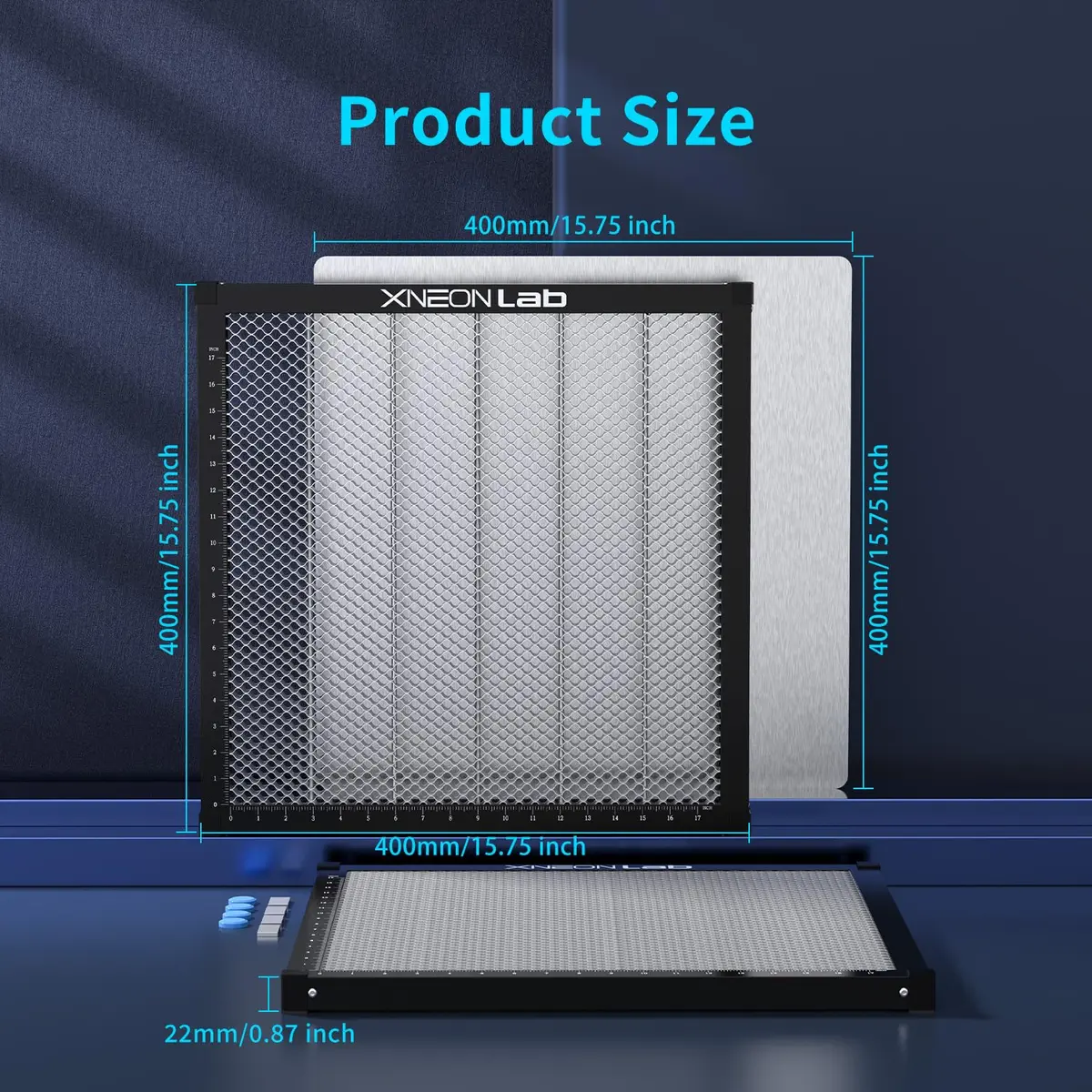 XNEONLab Honeycomb Laser Bed 400x400mm (15.75x15.75in) | Aluminum Panel for Laser Engravers - view 6