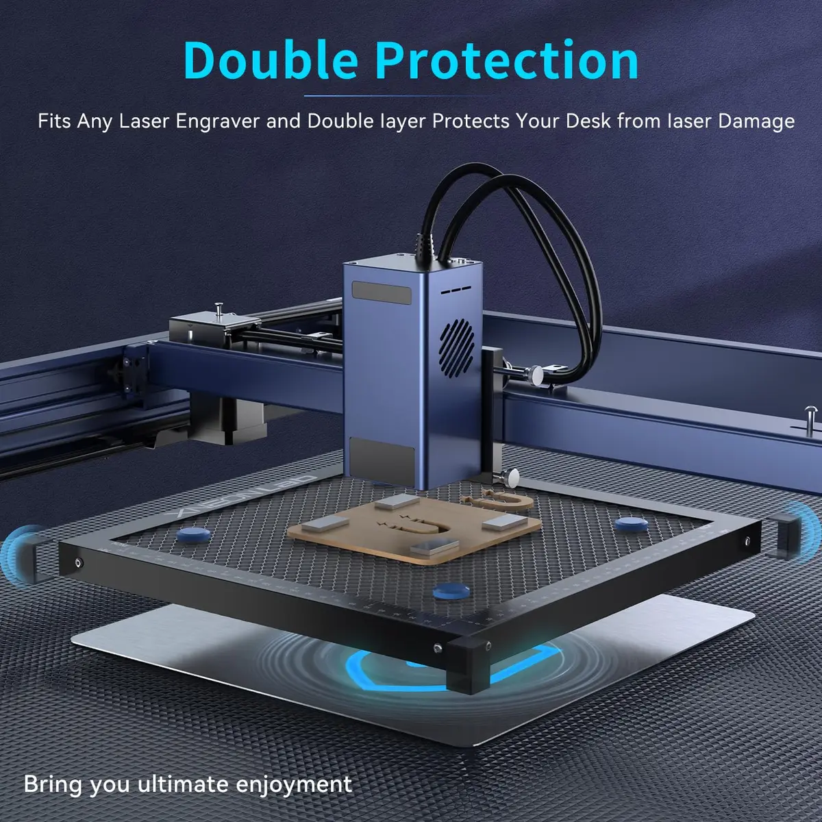 XNEONLab Honeycomb Laser Bed 400x400mm (15.75x15.75in) | Aluminum Panel for Laser Engravers - view 3