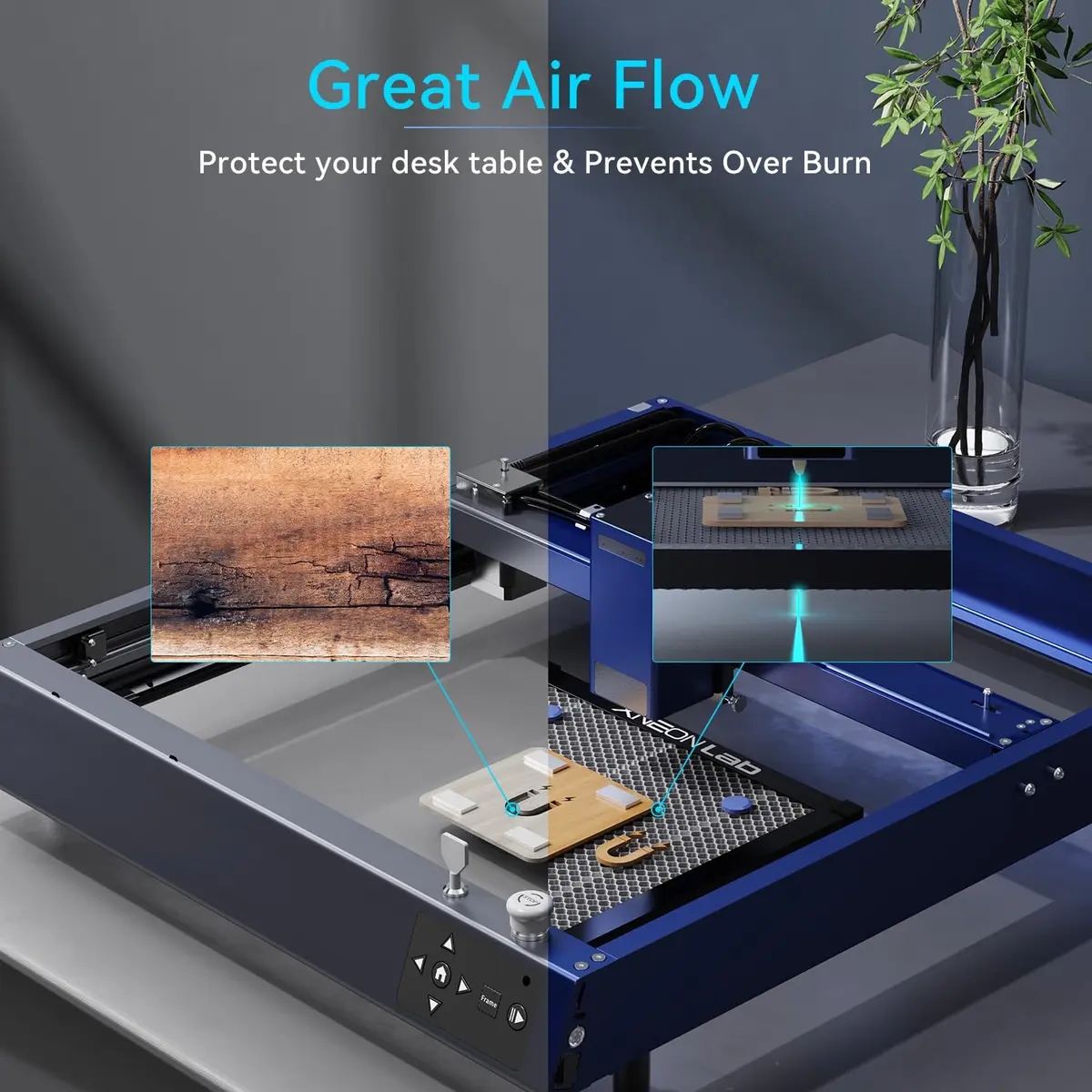 XNEONLab Honeycomb Laser Bed 400x400mm (15.75x15.75in) | Aluminum Panel for Laser Engravers - view 4