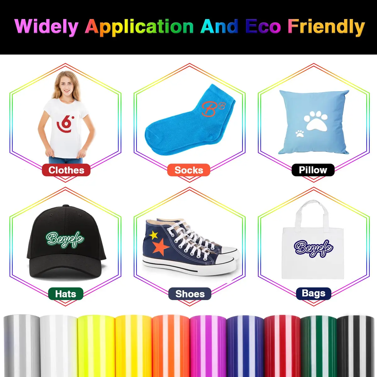 TORC 3D Puff HTV Heat Transfer Vinyl 12" x 10" (30.5cm x 25.4cm) 10-Sheet Pack | Assorted Colors for DIY Apparel - view 6