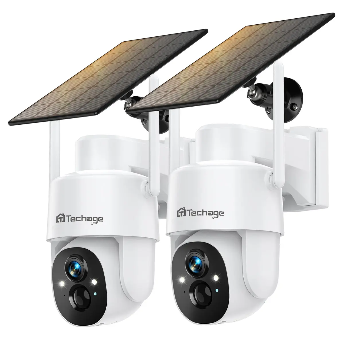 Techage Wireless Outdoor Security Camera 2K | Full-Color Night Vision, Solar Powered, IP66 Waterproof - main product image