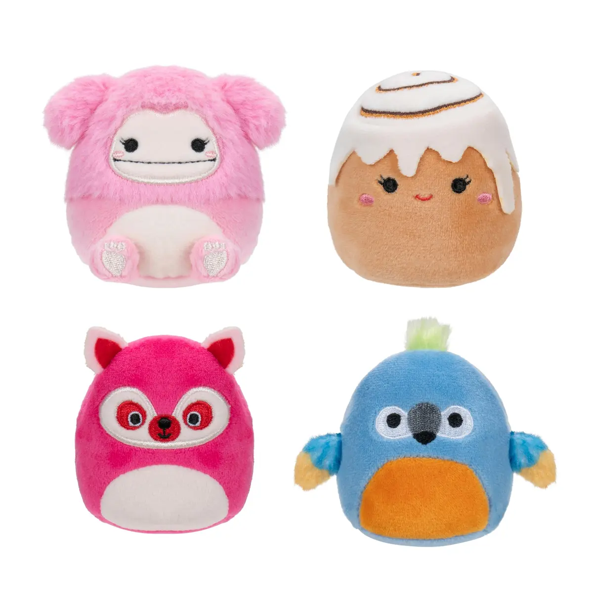 Squishmallows Micromallows 4-Pack – Brina Bigfoot, Chanel Cinnamon Roll, Lucia Lemur, Tenise Parrot | Tiny Plush Collectibles - view 2