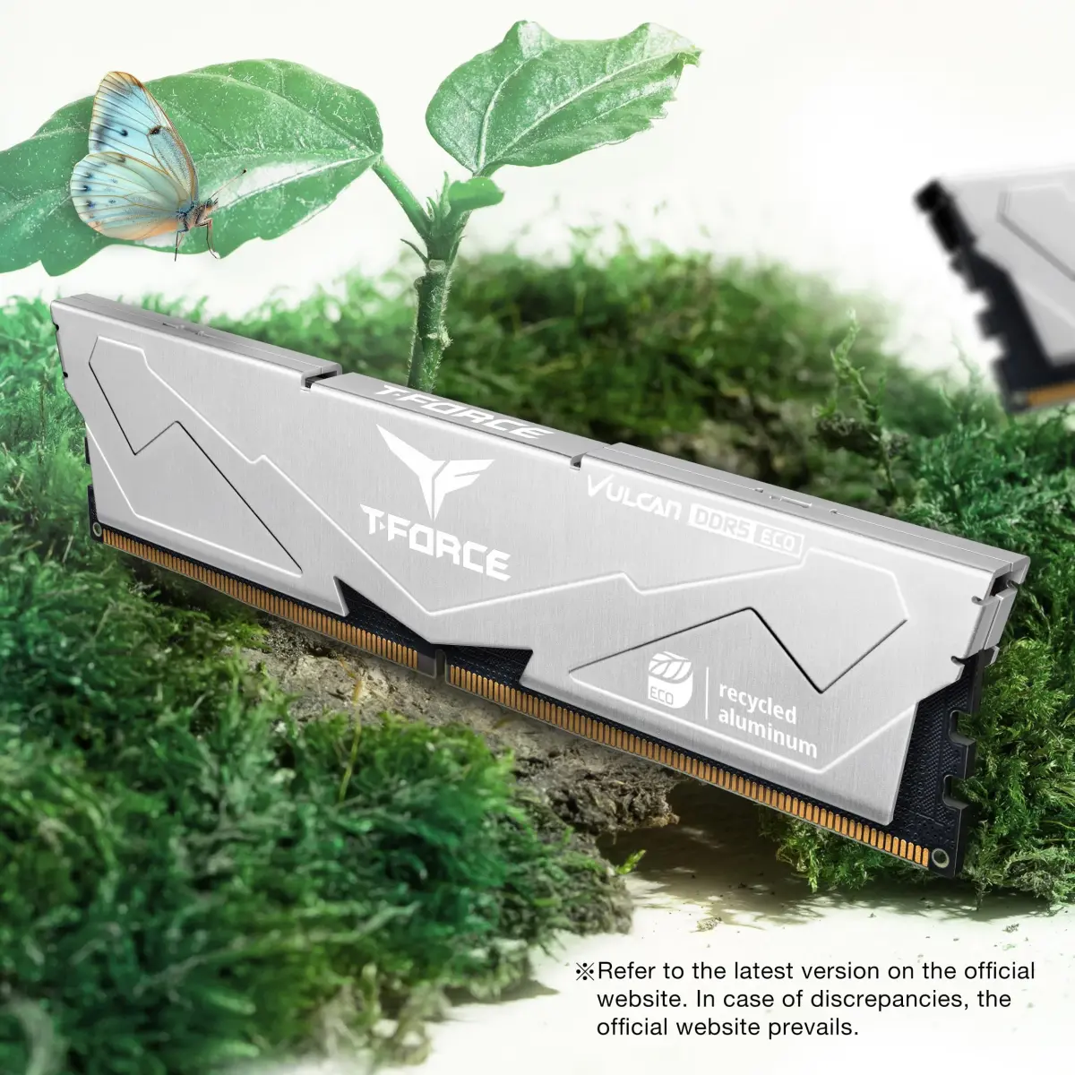 TEAMGROUP T-Force Vulcan ECO DDR5 32GB (2x16GB) 6000MHz CL38 Desktop Memory Module Ram | 7.5mm x 32.7mm x 140mm - view 4