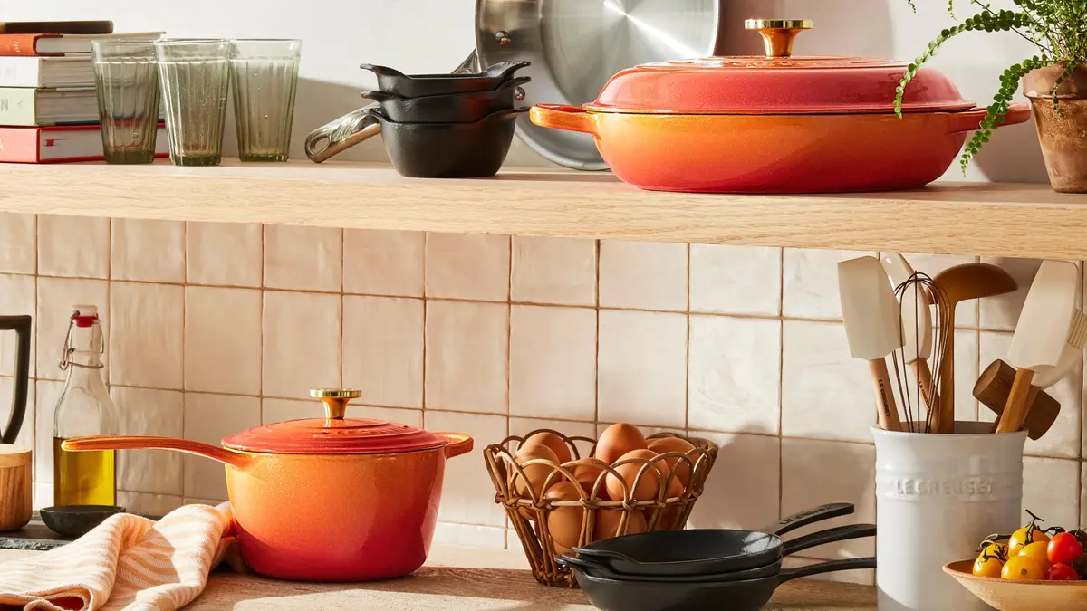 Le Creuset Stoneware & Silicone 5pc. Utensil Crock Set with 3 Silicone Utensils, Peche - view 4