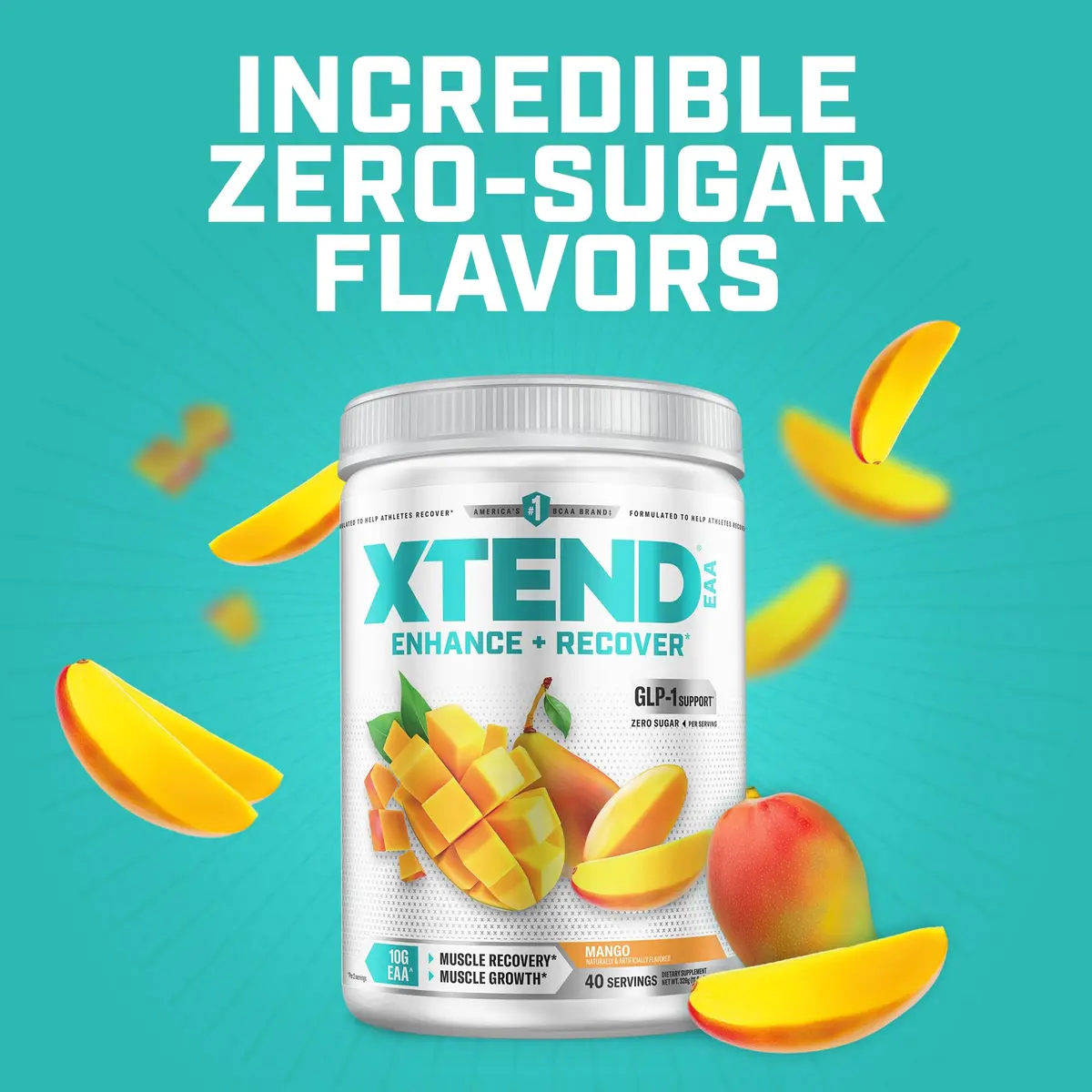 Xtend EAA + BCAA Powder with 10g EAAs, Mango, 11.6 Ounce | Sugar-Free Muscle Recovery & Growth - view 5