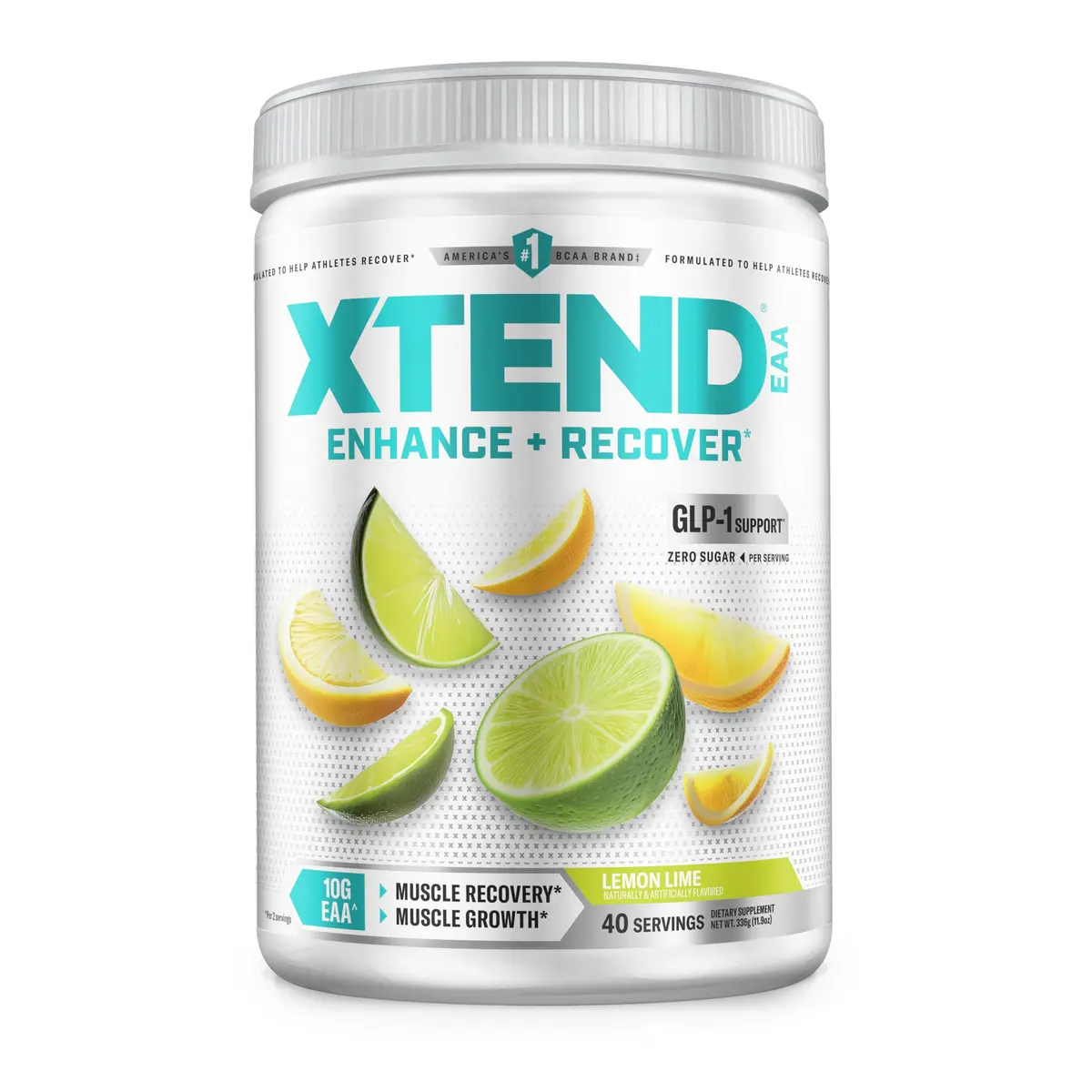 Xtend EAA + BCAA Powder with 10g EAAs, Lemon Lime, 11.9 Ounce | Supports muscle recovery & hydration - main product image