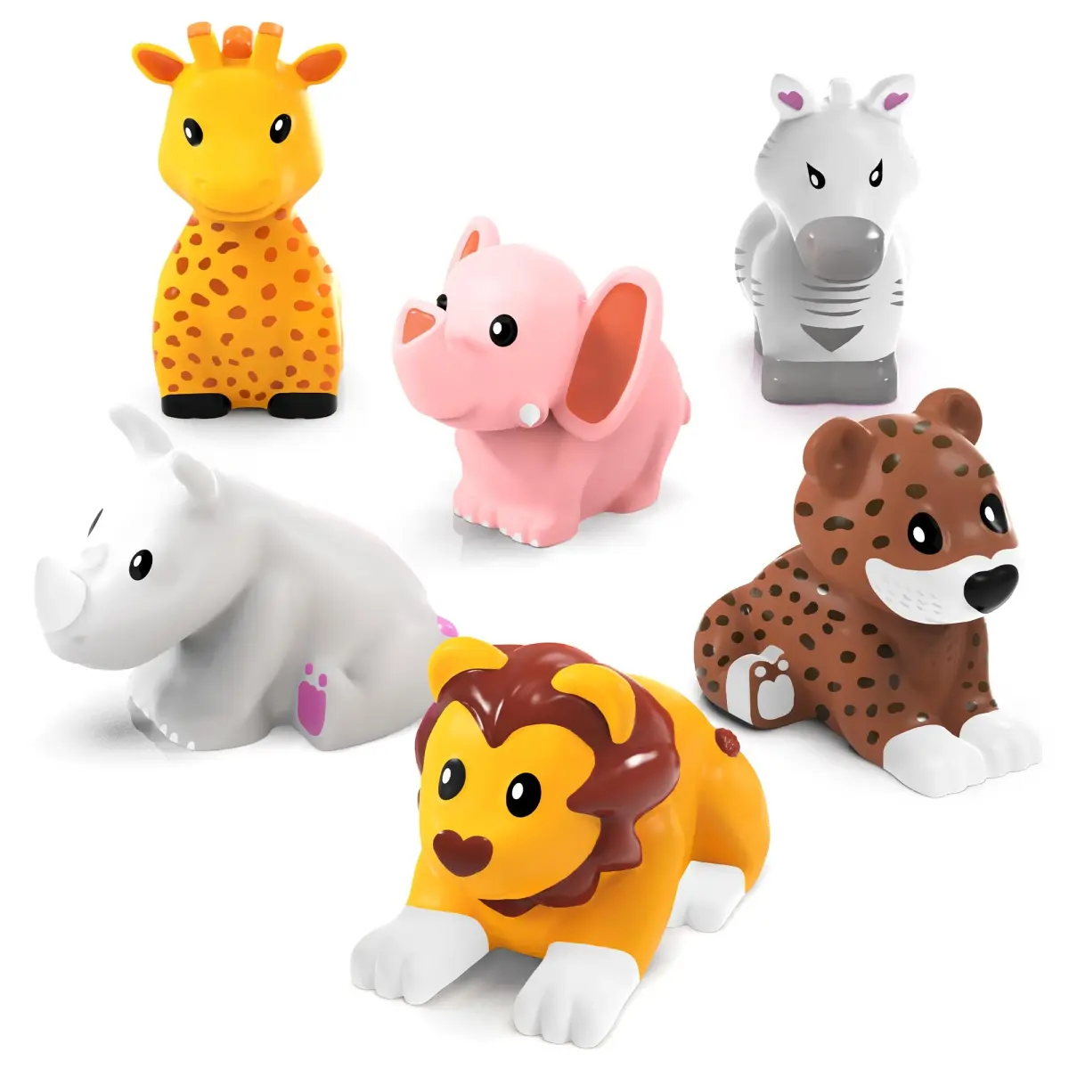 Tub Works Savanna Mold Free Bath Toys 6 Pack | Sealed, No Hole Design Keeps Moisture Out - main product image