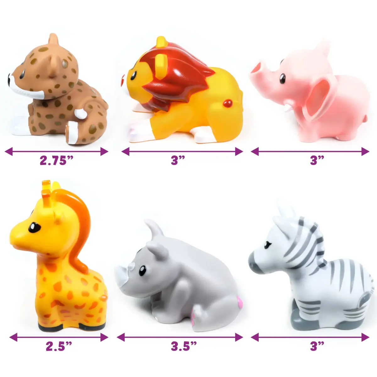 Tub Works Savanna Mold Free Bath Toys 6 Pack | Sealed, No Hole Design Keeps Moisture Out - view 8