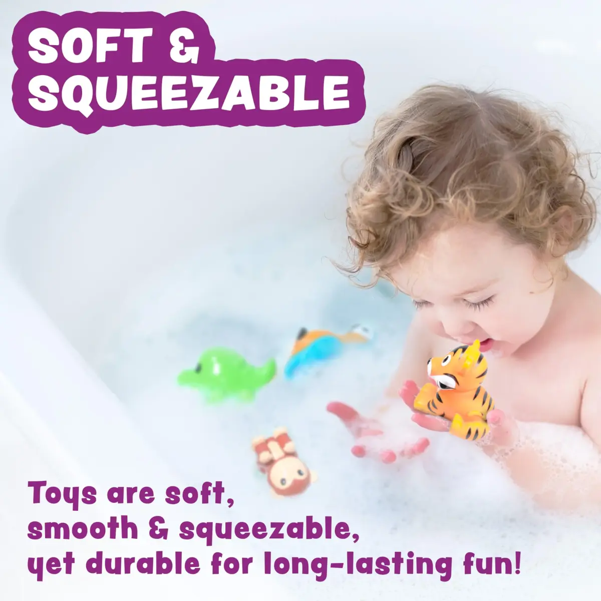 Tub Works® Rainforest™ Mold Free Bath Toys 6 Pack | Sealed, No Hole Design Keeps Moisture Out - view 5
