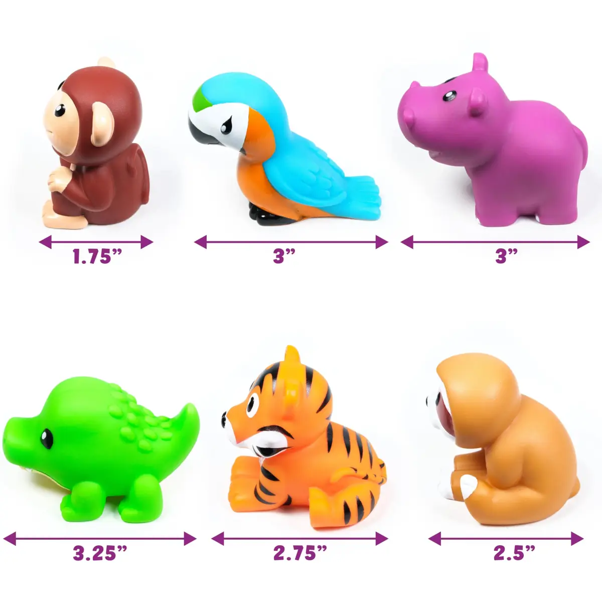 Tub Works® Rainforest™ Mold Free Bath Toys 6 Pack | Sealed, No Hole Design Keeps Moisture Out - view 8