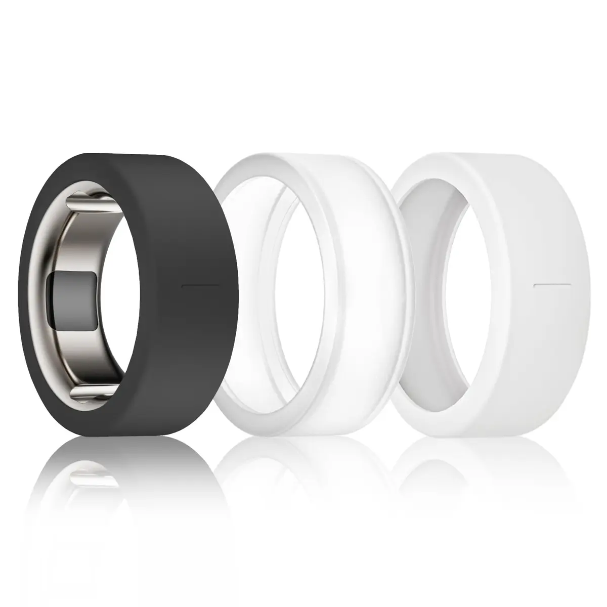 BandSmith Silicone Ring Cover for Oura Ring Gen 3/4, Size M (11-15) | Protects Smart Ring During Activities - main product image