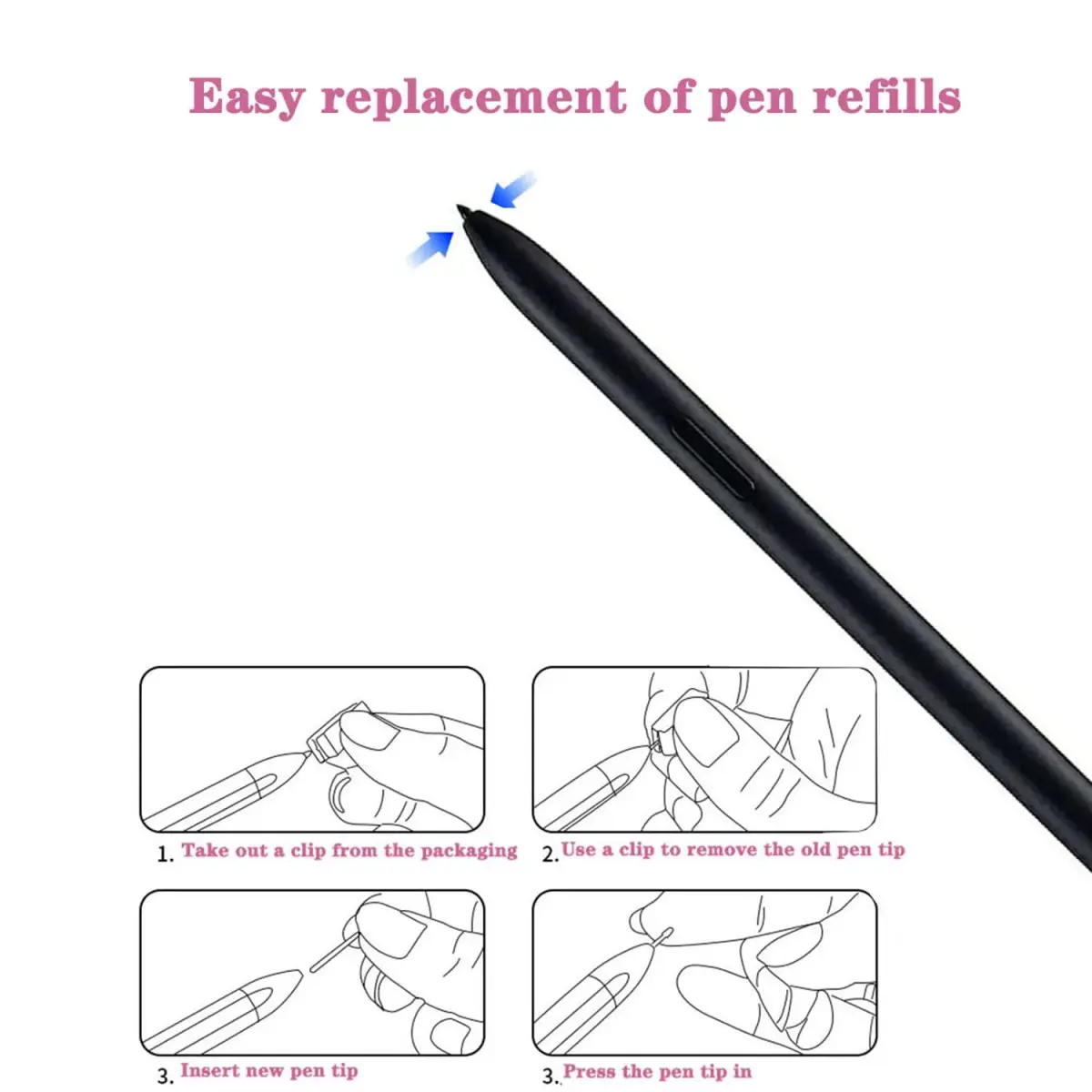 HQB-STAR Replacement S Pen for Samsung Galaxy Tab S9 FE S9 FE Plus Stylus Pen + 5 Tips | Mint - view 7