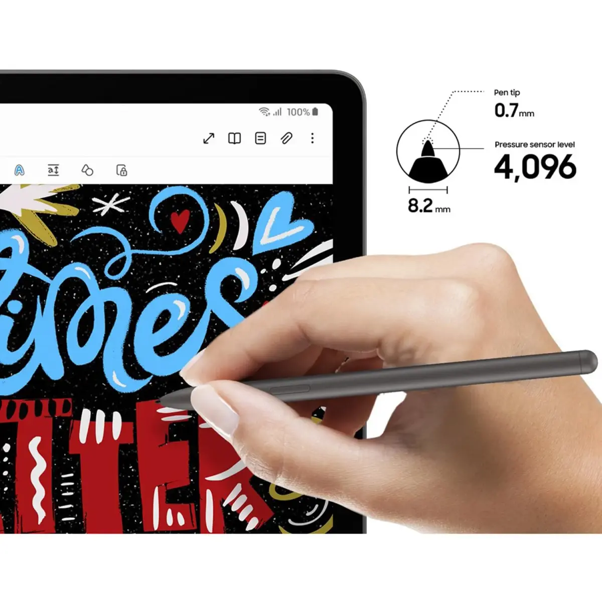 HQB-STAR Replacement S Pen for Samsung Galaxy Tab S9 FE S9 FE Plus Stylus Pen + 5 Tips | Mint - view 3