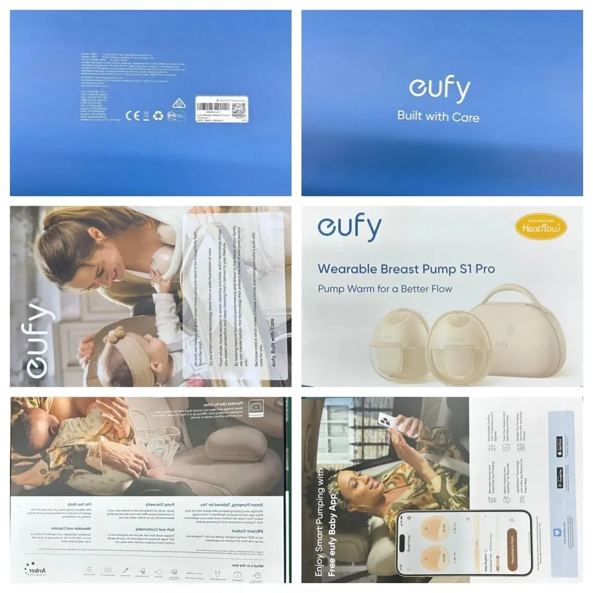 eufy Security Heated Wearable Breast Pump S1 Pro with Charging Case | 300 mmHg Suction, 46dB Quiet, BPA-Free - view 9