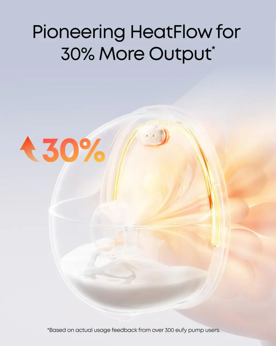 eufy Security Heated Wearable Breast Pump S1 Pro with Charging Case | 300 mmHg Suction, 46dB Quiet, BPA-Free - view 3