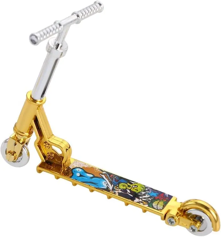 Galepromot Gold Mini Two Wheel Tiny Fingerboard Scooters | Finger Skateboards & Finger Bikes for Finger Training - main product image