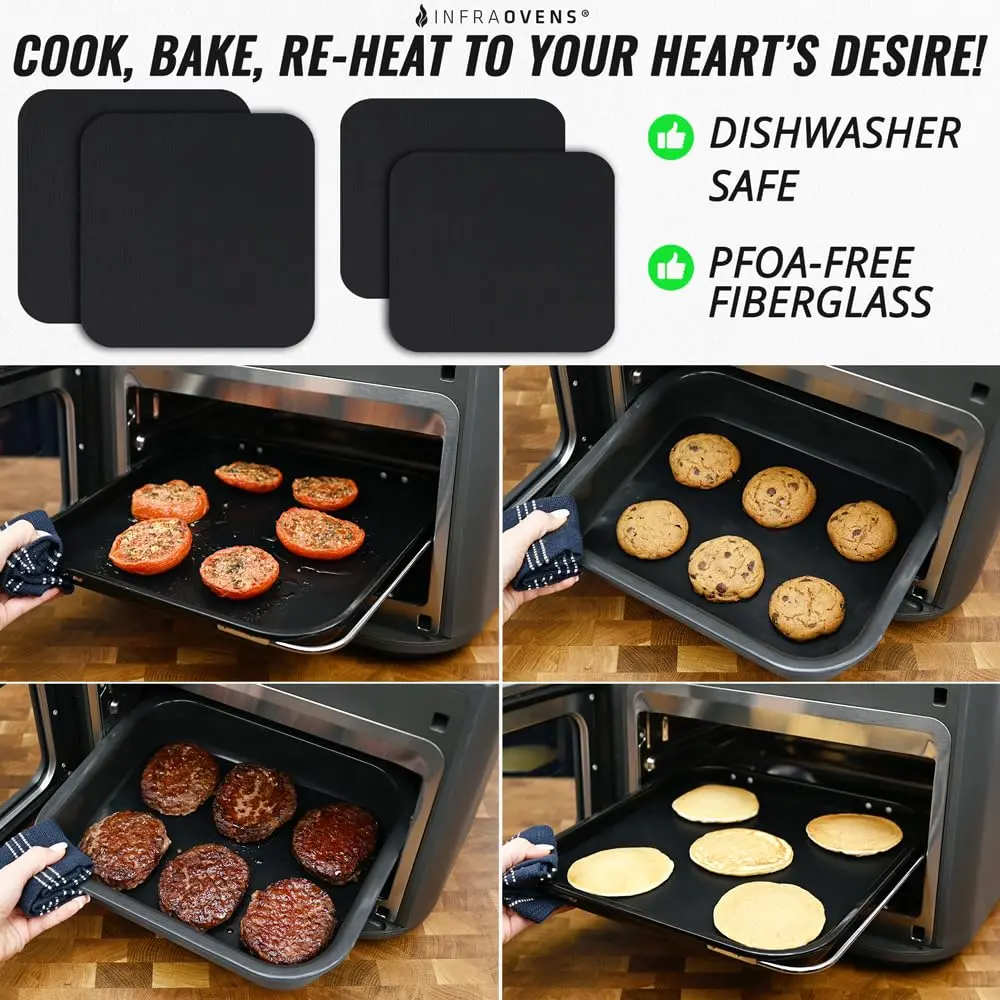 INFRAOVENS Reusable Liners for Ninja Combi All-in-One Multicooker Oven & Air Fryer 14-in-1 | Nonstick Accessories, Heat Resistant Mats, Dishwasher Safe - view 2