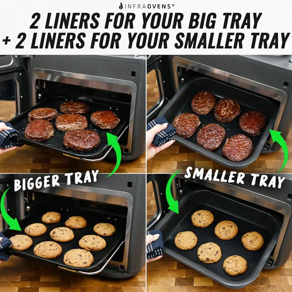 INFRAOVENS Reusable Liners for Ninja Combi All-in-One Multicooker Oven & Air Fryer 14-in-1 | Nonstick Accessories, Heat Resistant Mats, Dishwasher Safe - view 3
