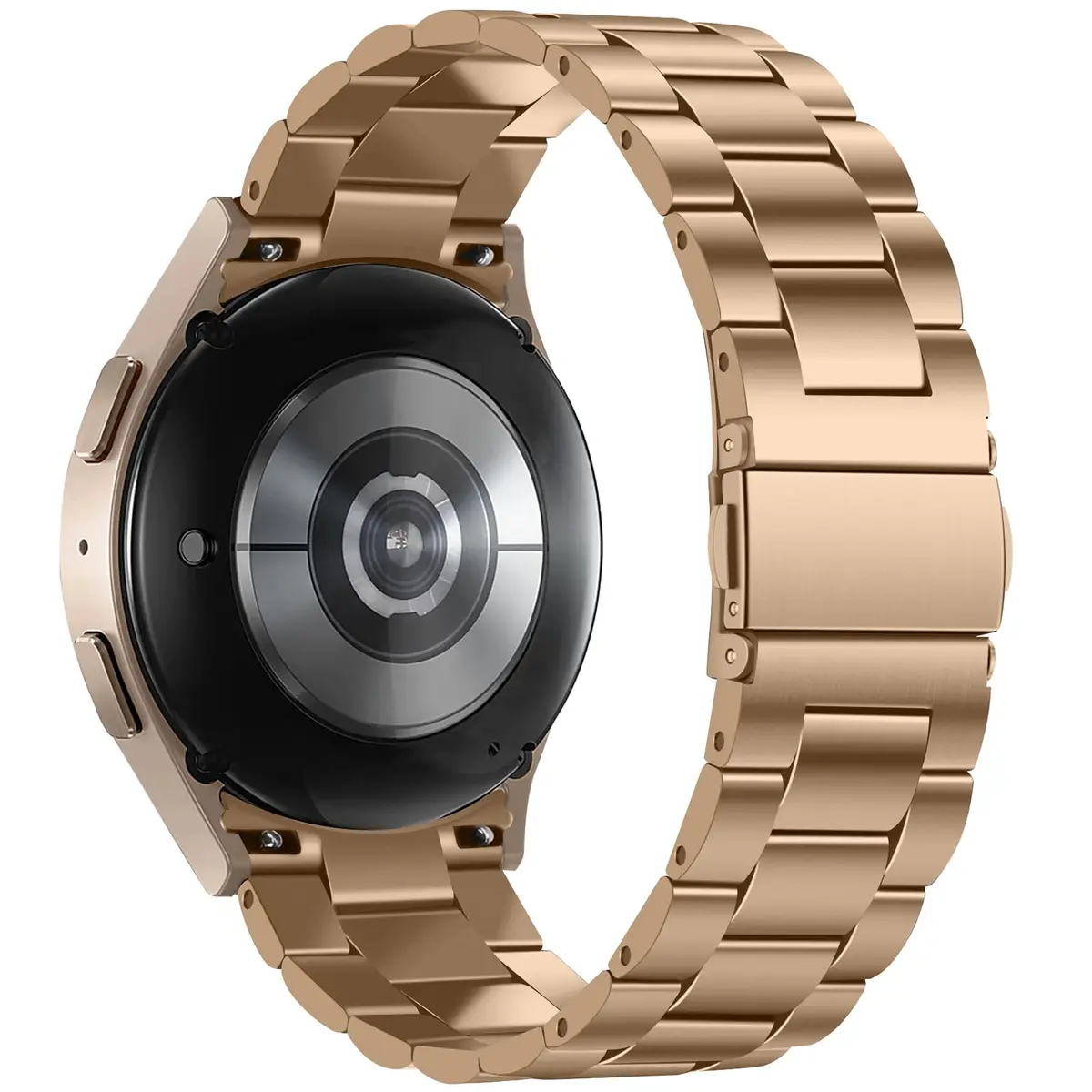 Anlinser No Gap Metal Watch Band Compatible with Samsung Galaxy Watch 7/6/5/4/FE 40mm 44mm | Rose Gold Stainless Steel Strap - view 2