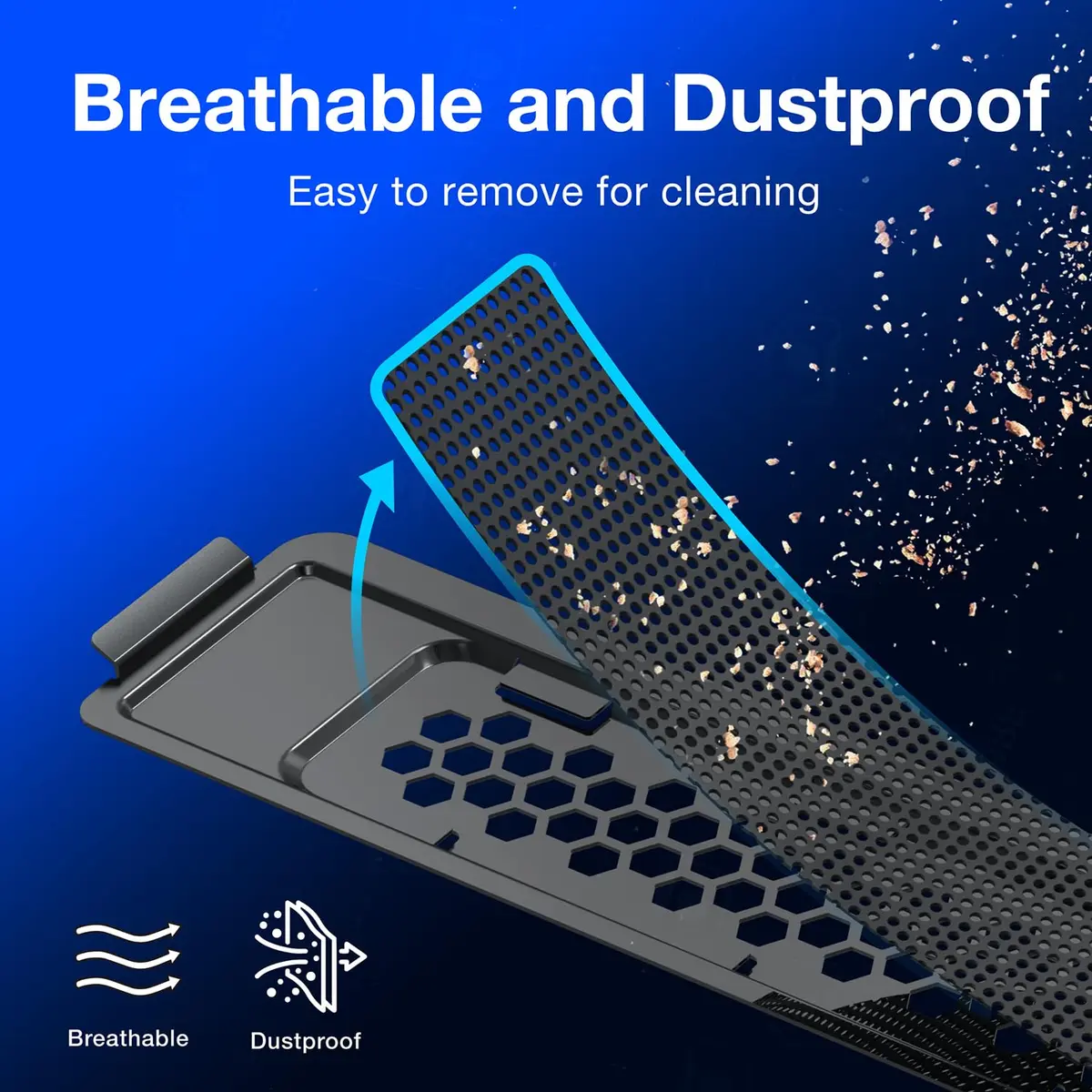 GRAUGEAR Black Metal Heat Dissipation Cover for PS5 Pro/Slim M.2 SSD Expansion Slot | Cooling and Dust Proof (15g) - view 7