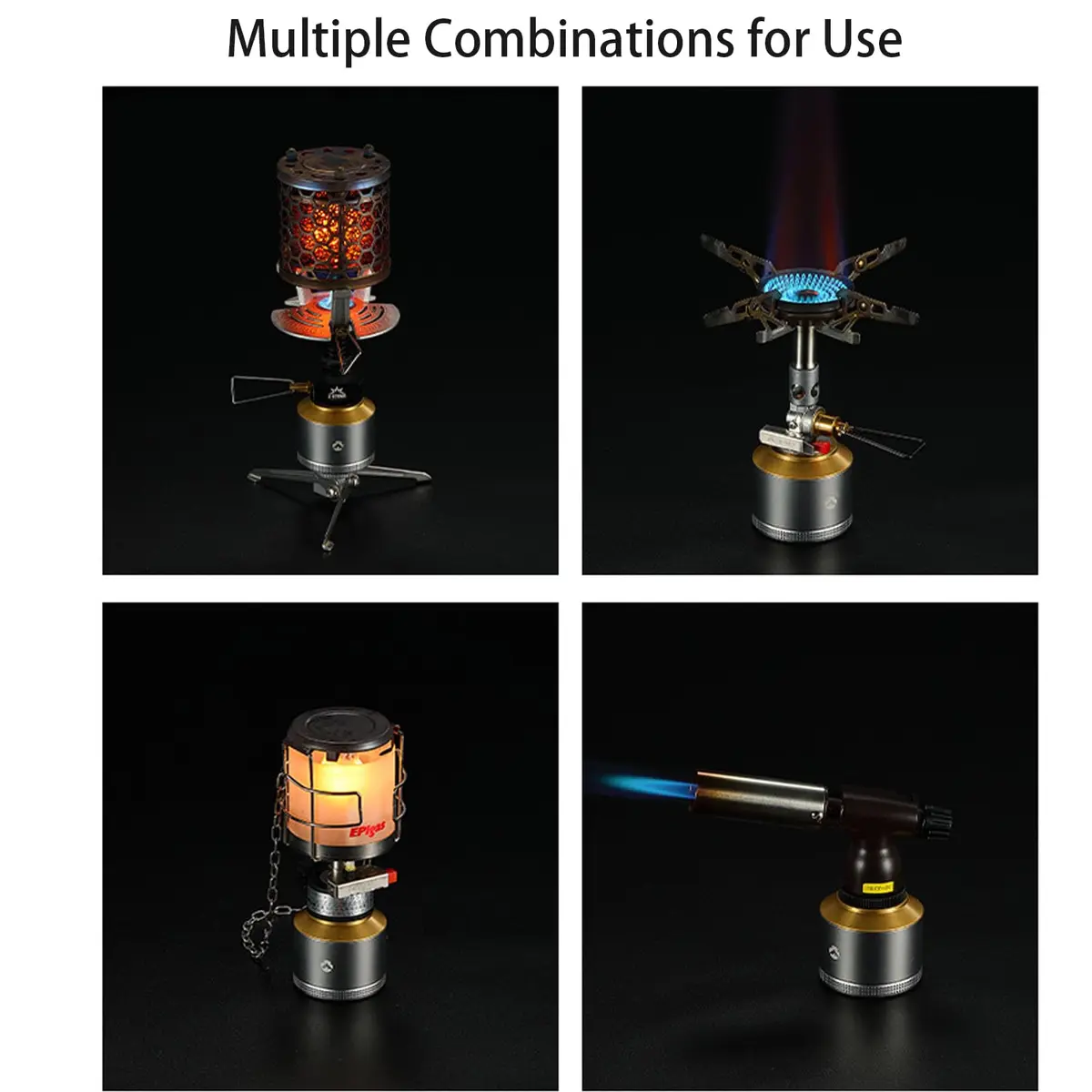 Campingmoon Gas Candle Lantern 15g | Real Flame, Refillable Tank, Wooden Case - view 7