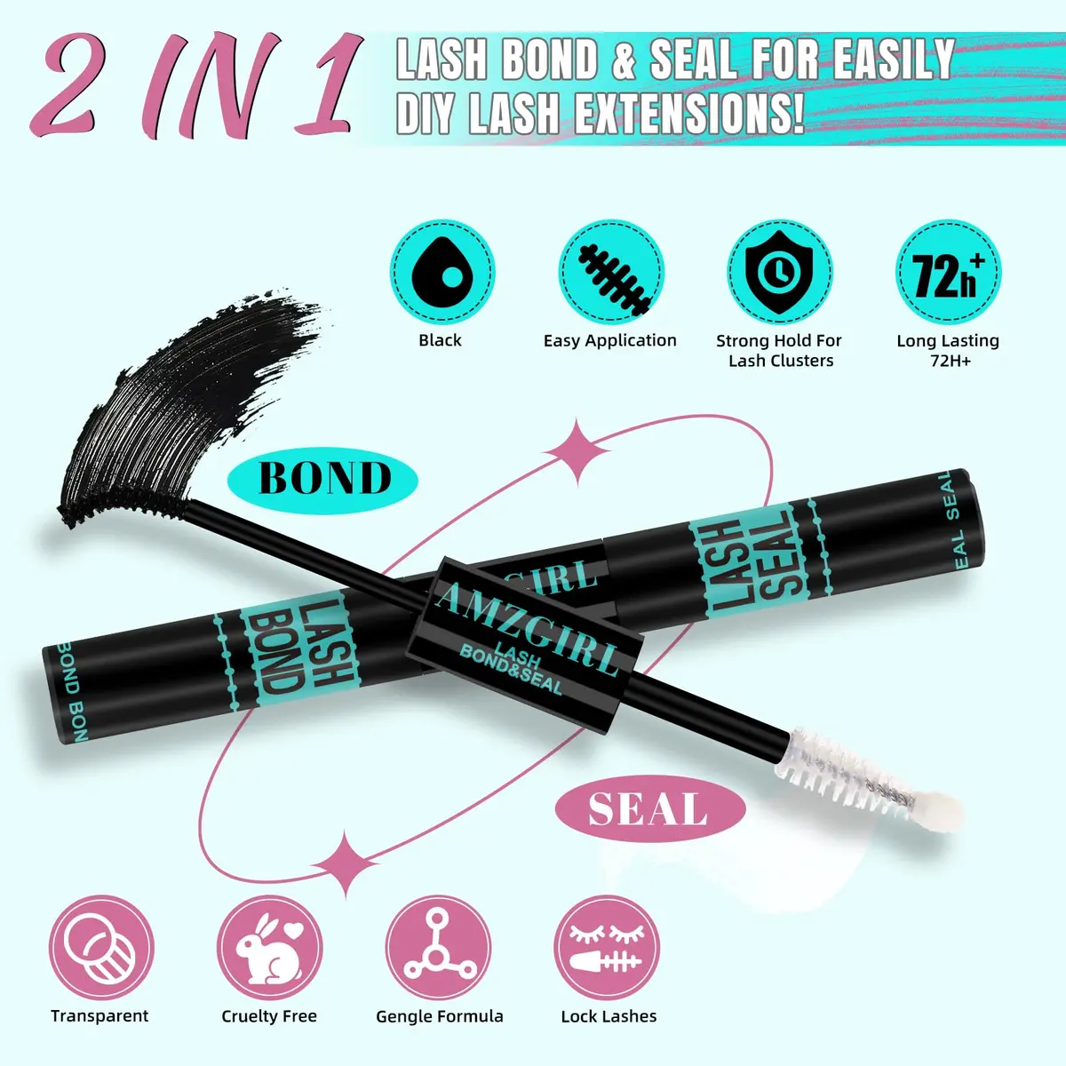 AMZGIRL Fluffy Lash Clusters Kit, D Curl Lash Clusters | 320 Pcs, 10-16mm, Reusable, Easy DIY - view 5