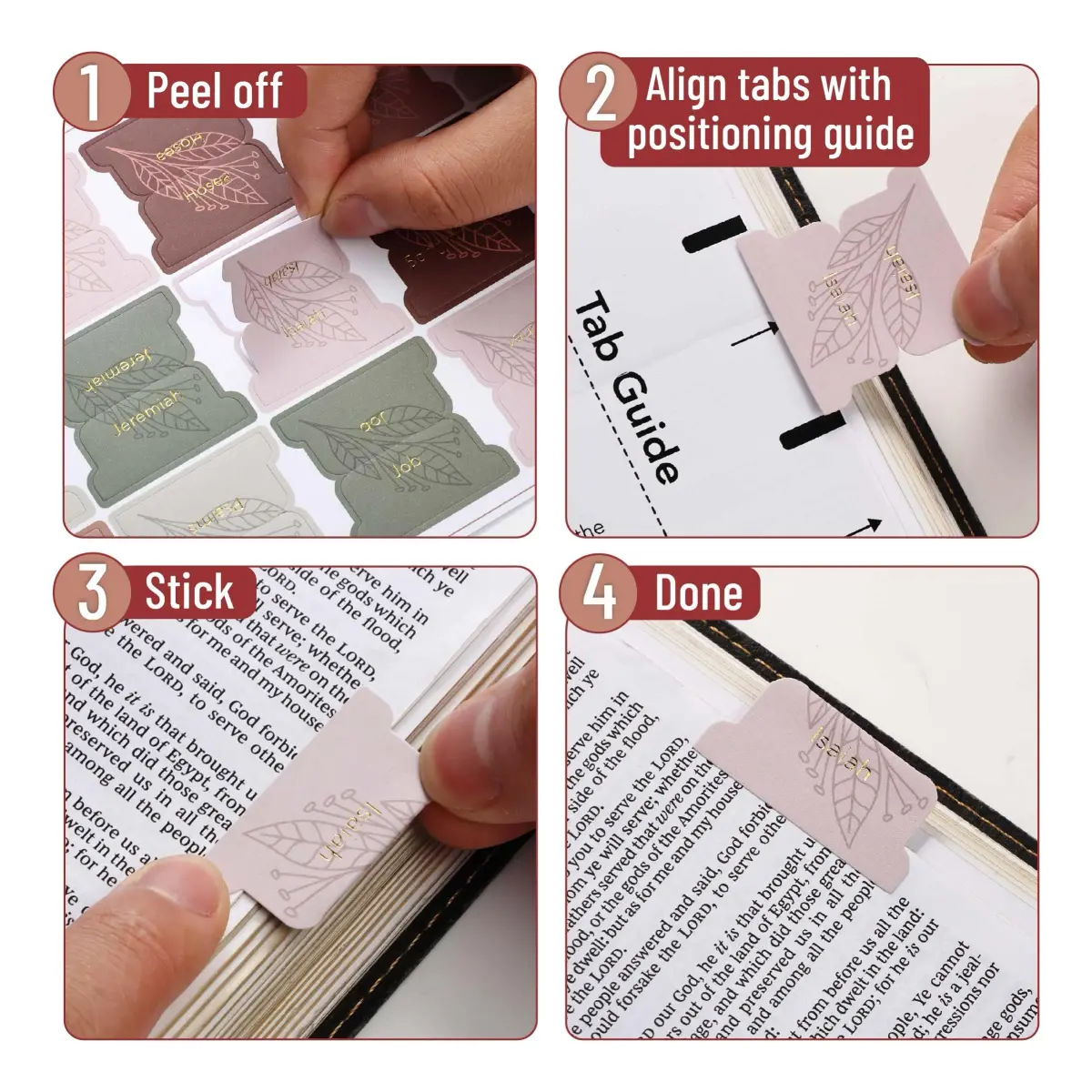 Mr. Pen Gold Bible Tabs, 75 Tabs, Autumnal Earth, Laminated, for Study Bible Indexing - view 5