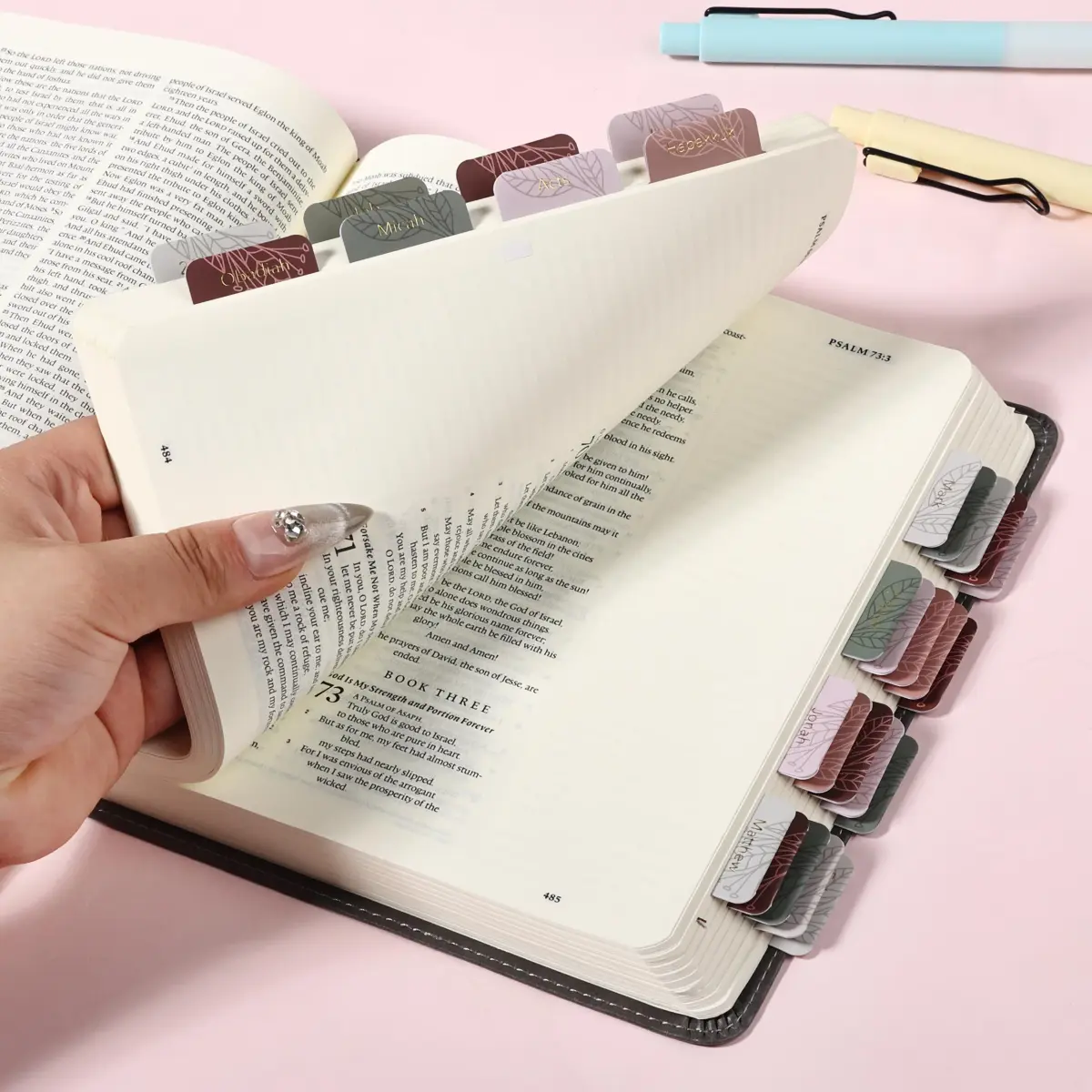 Mr. Pen Gold Bible Tabs, 75 Tabs, Autumnal Earth, Laminated, for Study Bible Indexing - view 6