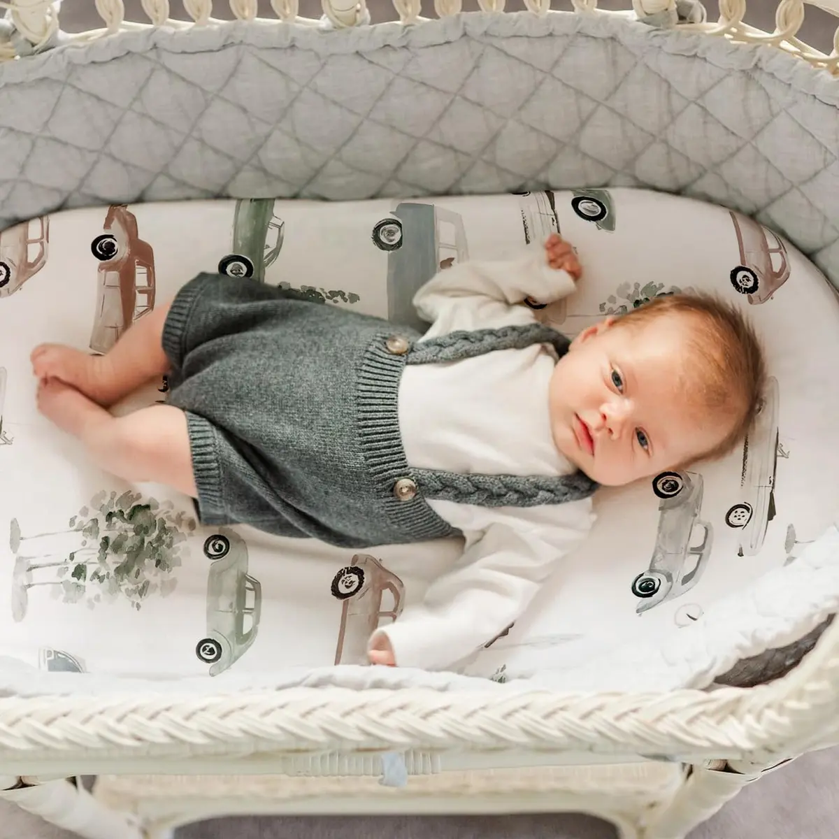 GRSSDER Fitted Bassinet Sheet Set 2 Pack | Ultra Soft Jersey Knit, Universal Fit, Snug & Breathable (70-120 chars) - view 3
