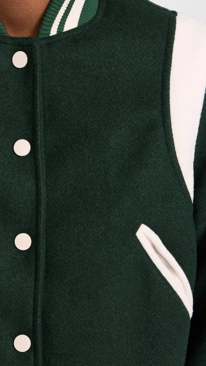 [BLANKNYC] Women's Smart Move Bomber Jacket, Green Combo, S | Cropped, Sporty Style, Polyester, US Import - view 6