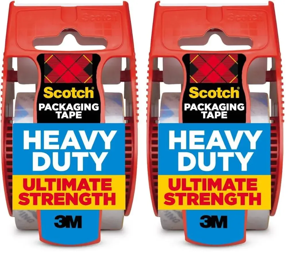 Scotch Heavy Duty Shipping Packing Tape 1.88 in. x 27.7 yd. (2 Rolls) | Industrial Strength Adhesive Tape - main product image