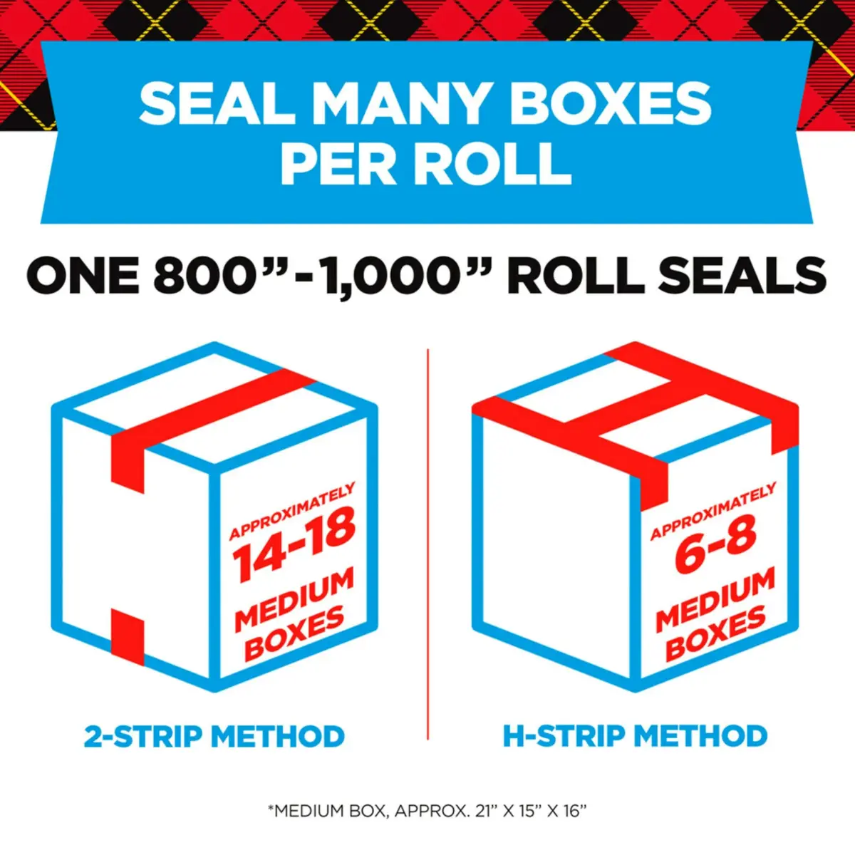 Scotch Heavy Duty Shipping Packing Tape 1.88 in. x 27.7 yd. (2 Rolls) | Industrial Strength Adhesive Tape - view 3