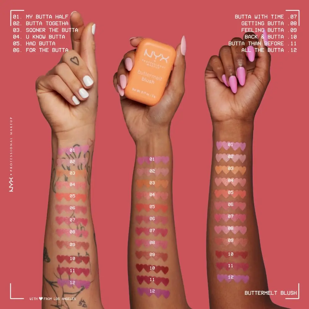 NYX PROFESSIONAL MAKEUP Buttermelt Powder Blush 0.17 oz (5g) | Vegan Formula with Mango, Almond & Shea Butters - view 7