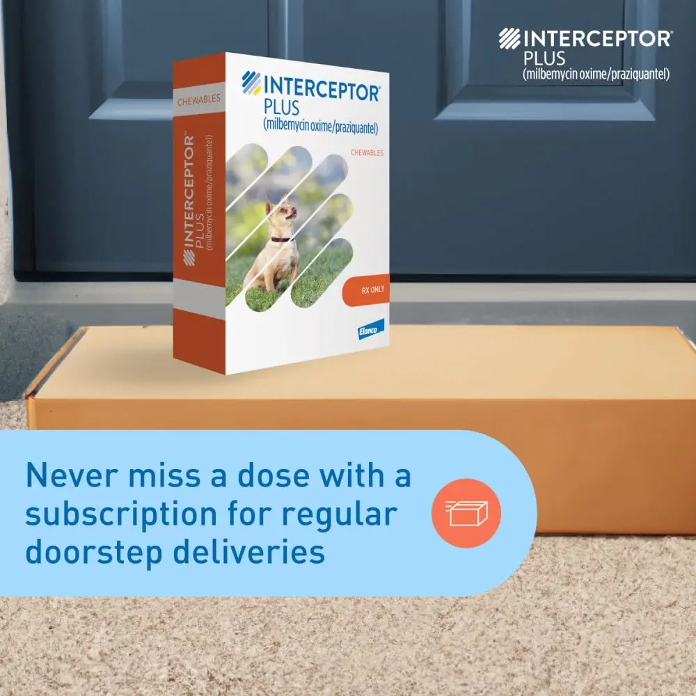 Interceptor Plus Monthly Tablets for Dogs 2-8 lbs | Heartworm & Worms Protection - view 7