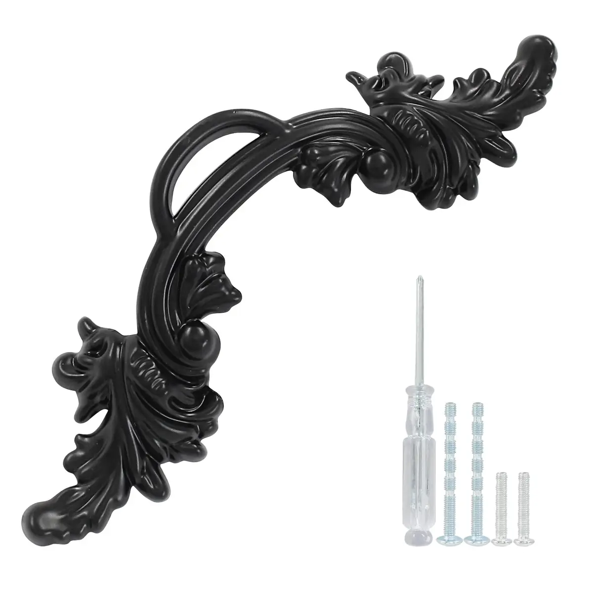 Biaungdo Vintage Cabinet Pulls Handles Black 135mm (5.31 Inch) | Retro Style Zinc Alloy Hardware - main product image