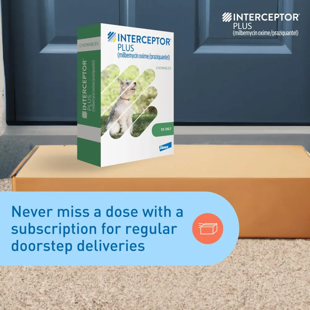 Interceptor Plus Monthly Tablets for Dogs 25.1-50 lbs | Heartworm & Worms Protection - view 7
