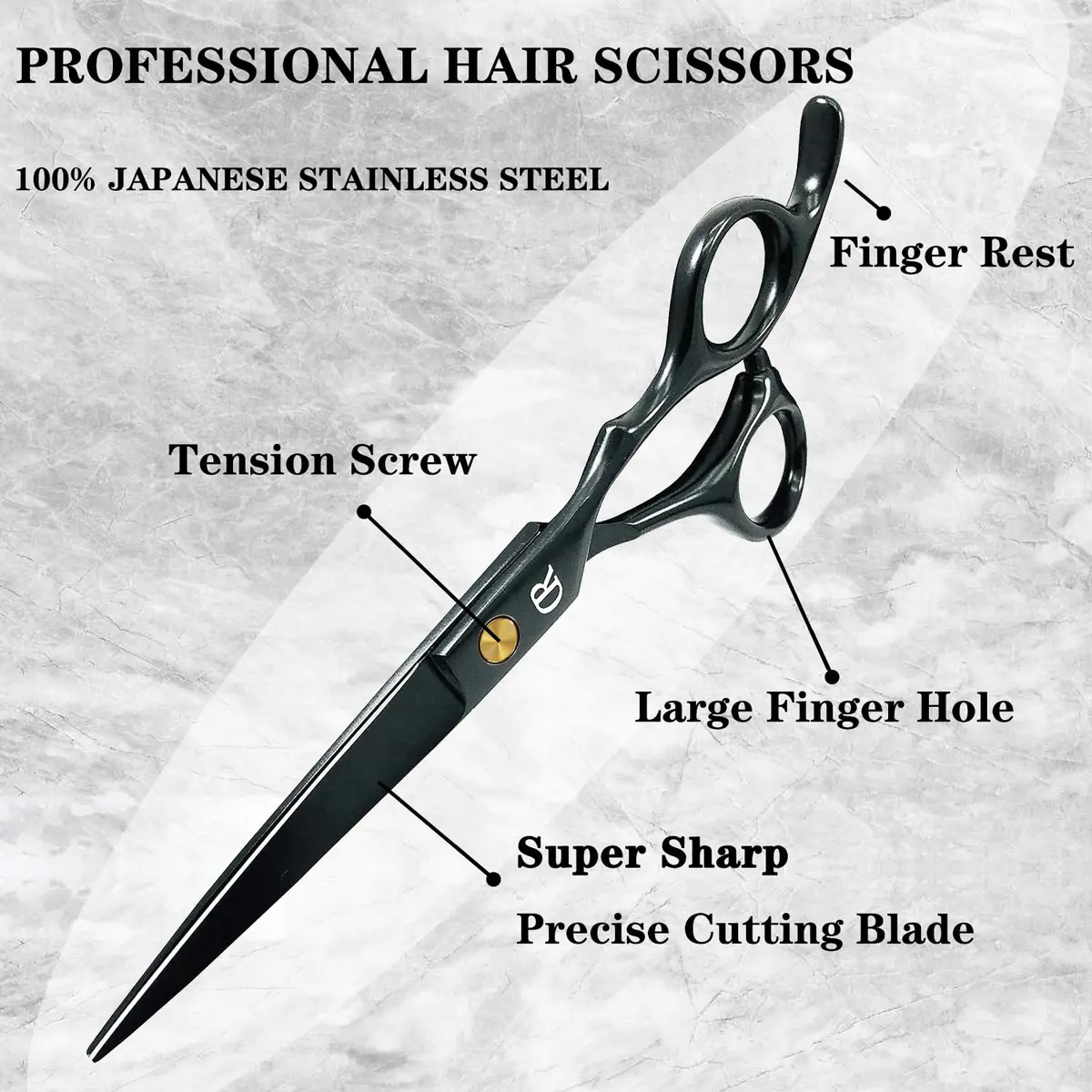 JAVENPROLIU Professional Hair Cutting Shears 6 Inch (15.24 cm) | Barber Scissors for Men, Women, Kids - view 2