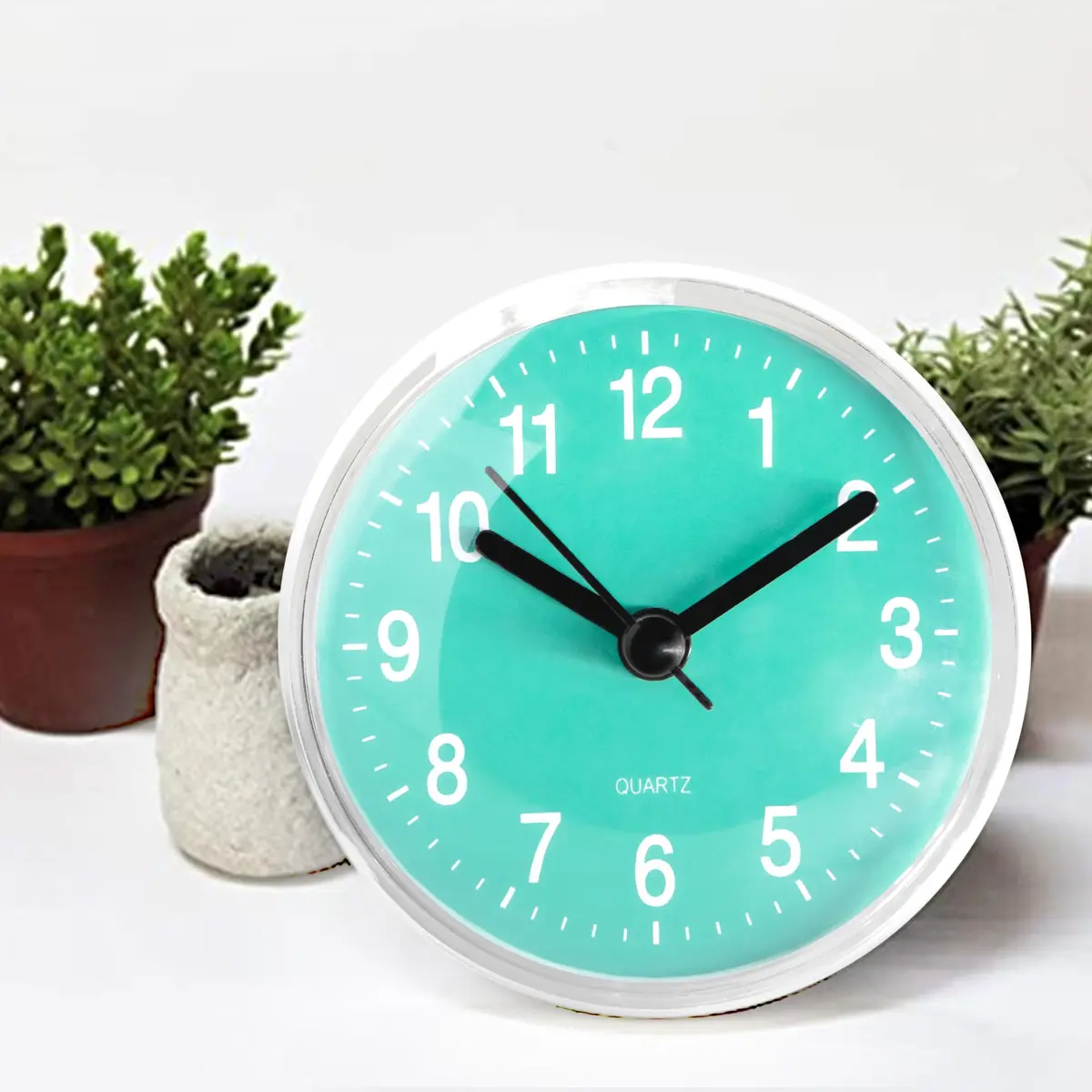 Betus Waterproof Bathroom Shower Clock with Large Suction Cup - Silent, Water Proof, Battery Operated Wall Clock for Toilet, Kitchen, Bedroom (Blue) | Easy Setup Analog Clock - view 6