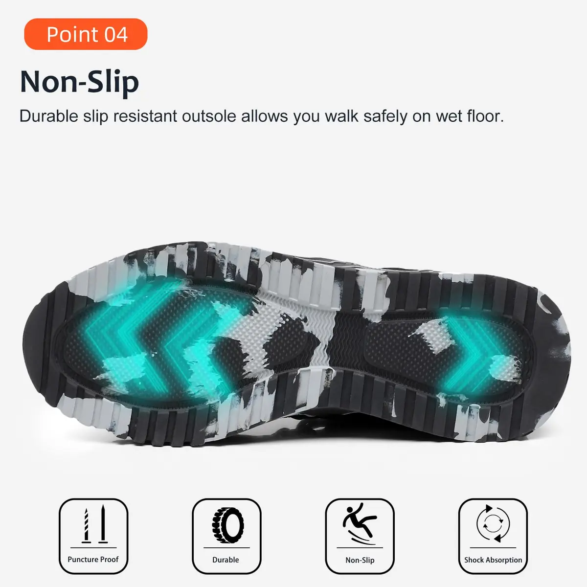 TRAILBLITZ Composite Steel Toe Work Shoes for Men Black | ASTM F2413-18 Certified Safety Sneakers - view 5