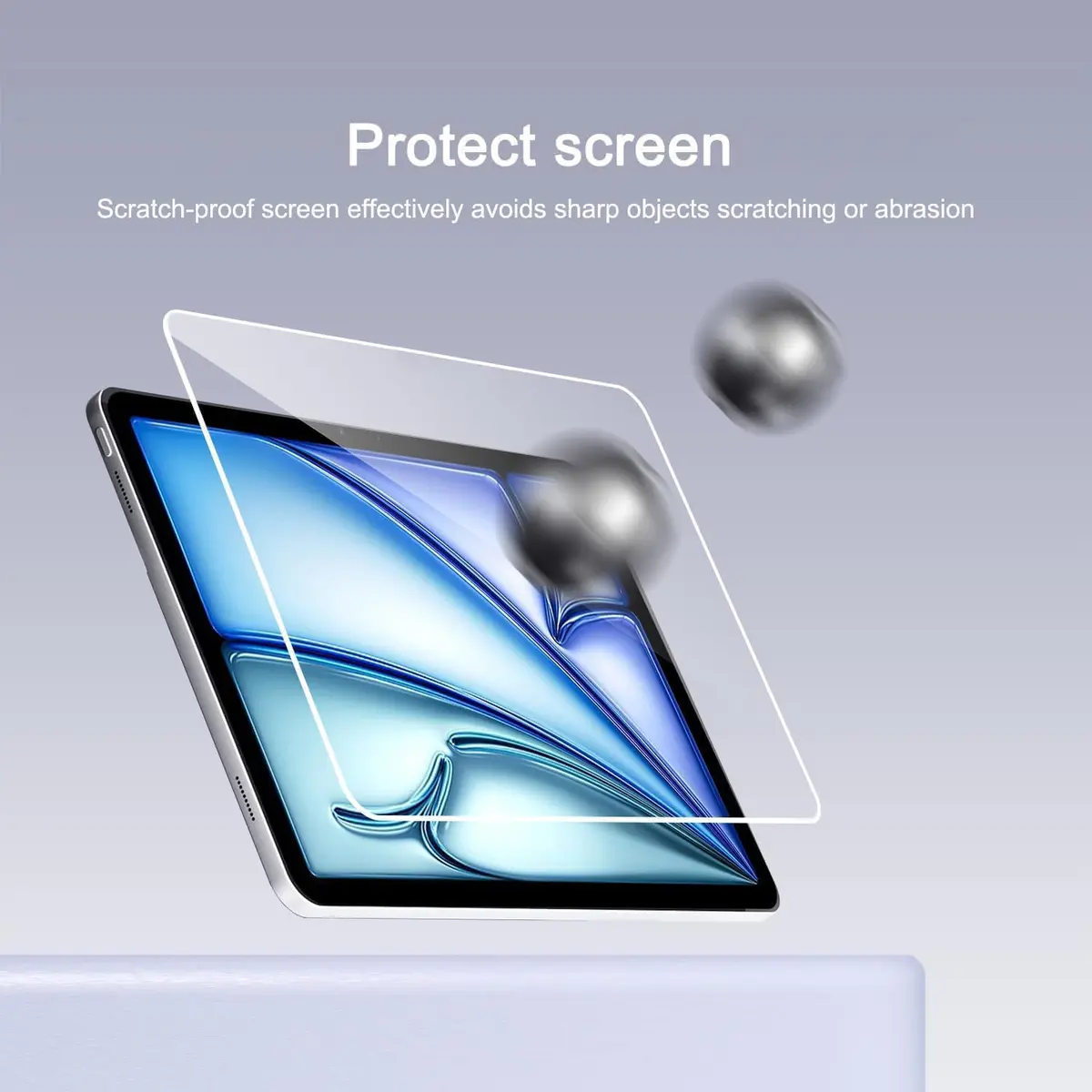 Ailun Screen Protector for iPad Pro 11 Inch/iPad Air 11 Inch, 2024-2026 | Tempered Glass with High Clarity & Scratch Resistance - view 2